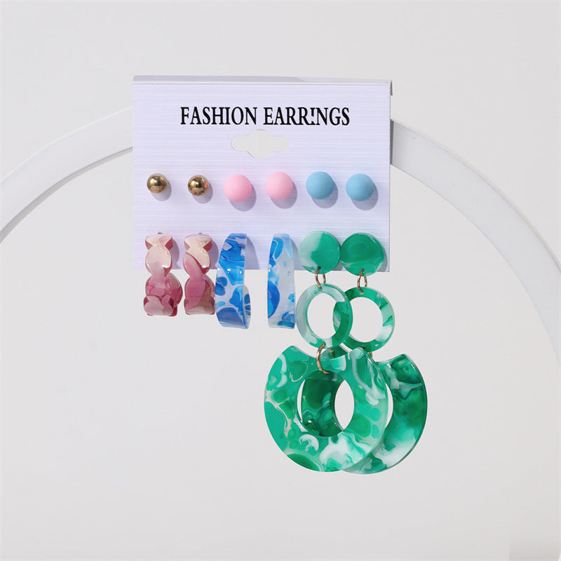 Women's Acrylic Earrings Set